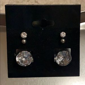 3 pair stud earrings, NWOT